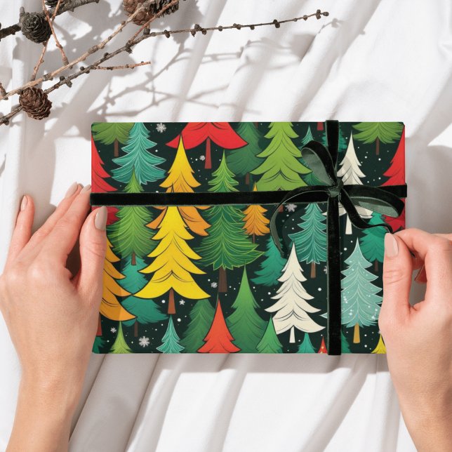 Modernes Weihnachtsbaumpapier Geschenkpapier Set (Von Creator hochgeladen)