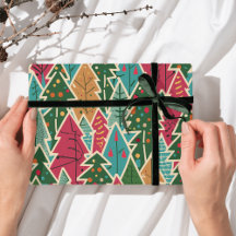 Modernes Weihnachtsbaumpapier in Muster