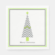 Modernes Weihnachtsbaumpapier Napkin