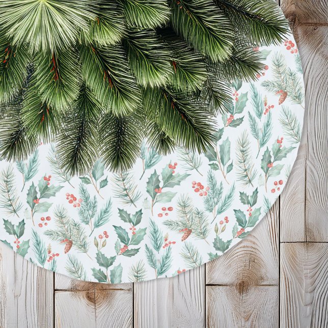 Modernes Weihnachtsblumenmuster Polyester Weihnachtsbaumdecke (Von Creator hochgeladen)