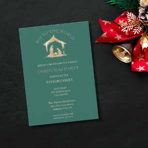 Modernes Weihnachtsessen Party Religiöse Geburt Feiertagskarte