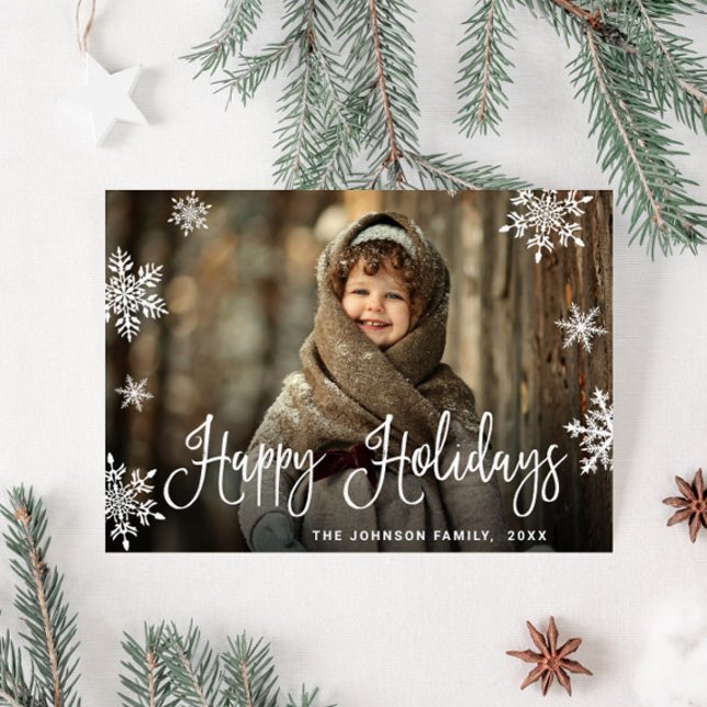 Modernes Weihnachtsfest Feiertage FOTO Gruß Postkarte (Von Creator hochgeladen)