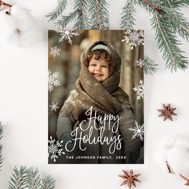 Modernes Weihnachtsfest Feiertage FOTO Gruß Postkarte (Von Creator hochgeladen)