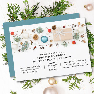 Modernes Weihnachtsfest im Unternehmen Minimalisti Einladung