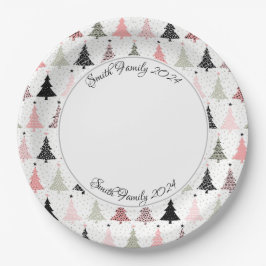 Modernes Weihnachtsfest Personalisiert Pappteller