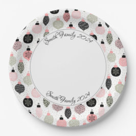 Modernes Weihnachtsfest Personalisiert Pappteller