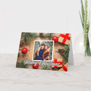 Modernes Weihnachtsfoto Vorlage Frohe Weihnachten
