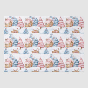 Modernes Weihnachtsgebäck Haus Niedlich Pastel Seidenpapier