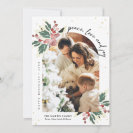 Modernes Weihnachtsgebirge Foto Arch Wasserfarben  Feiertagskarte