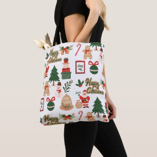 Modernes Weihnachtsgeschenk und Lebkuchenmuster