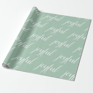 Modernes Weihnachtsgrün Geschenkpapier