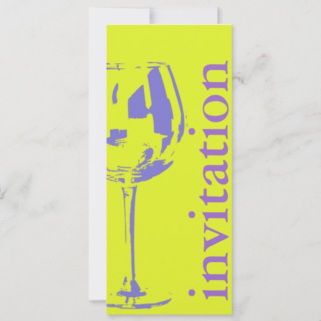 modernes Weinglas - winetasting Brautparty Einladung (Vorderseite)