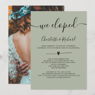 Modernes Weiß, einfach wir haben Hochzeitsfeier Fo Ankündigung