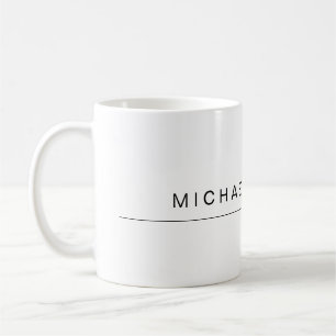 Modernes Weiß Minimalistisch Schlicht Elegant Beru Kaffeetasse