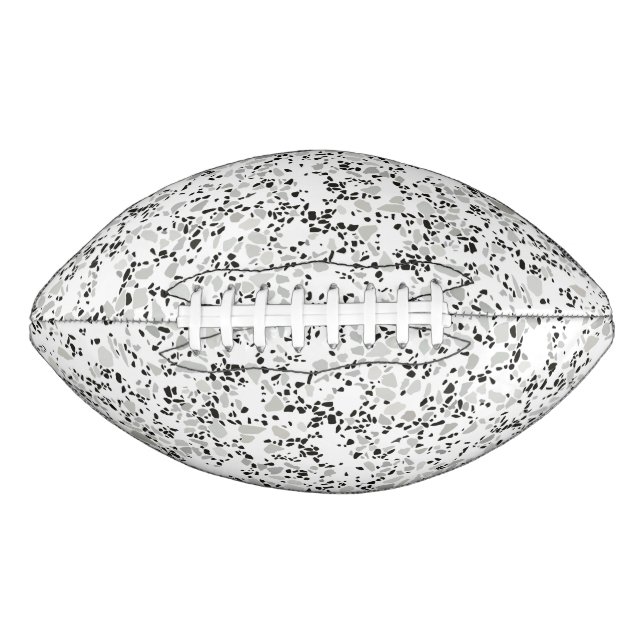 Modernes Weiß Terrazzo Football (Vorderseite)
