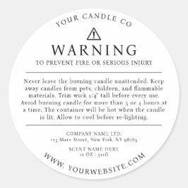 Modernes, weißes Etikett für die Verpackung von Ke Runder Aufkleber