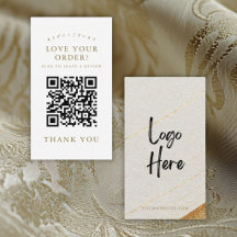 Modernes weißes Gold-Logo QR-Code Hinterlassen Sie