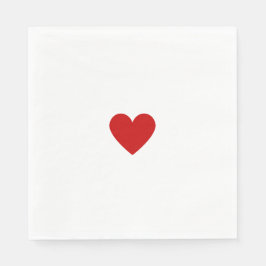 Modernes Weißes Herz Elegante Liebe Chic Custom Serviette