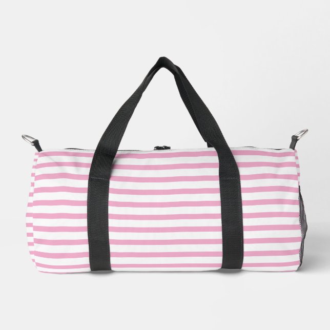 Modernes weißes, kleines Duffel-Beutel mit hellros Duffle Bag (Vorderseite)