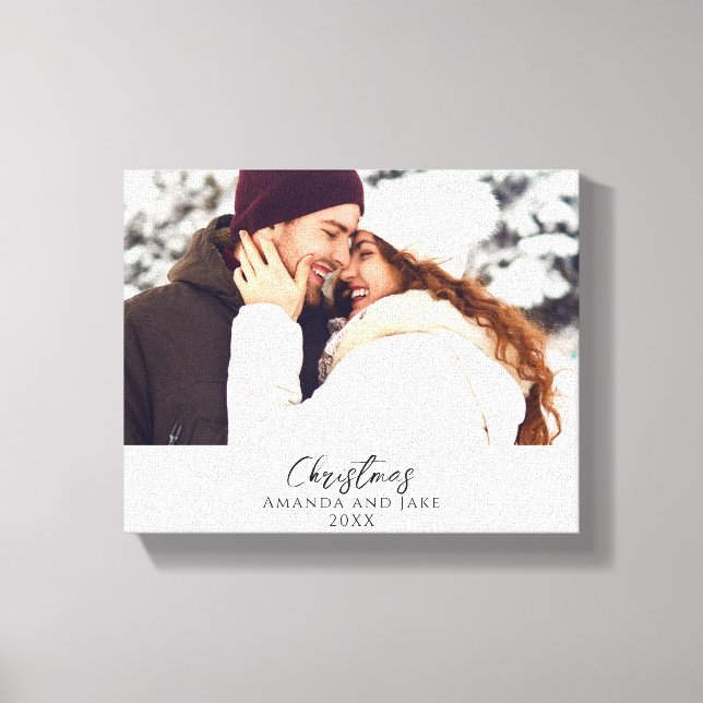 Modernes Weißes Weihnachtsgebäck - Foto Leinwanddruck (Vorderseite)