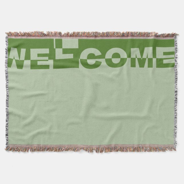 Modernes WELCOME Banner + Ihr Backgr. Ideen Decke (Vorderseite)
