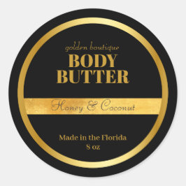 Modernes Wellness-Center Salon Produkt Body Butter Runder Aufkleber