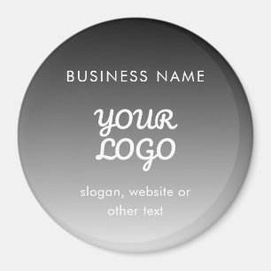 Modernes Werbelogo und Text Editierbare Farbe Magnet