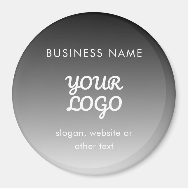 Modernes Werbelogo und Text | Editierbare Farbe Magnet (Vorne)