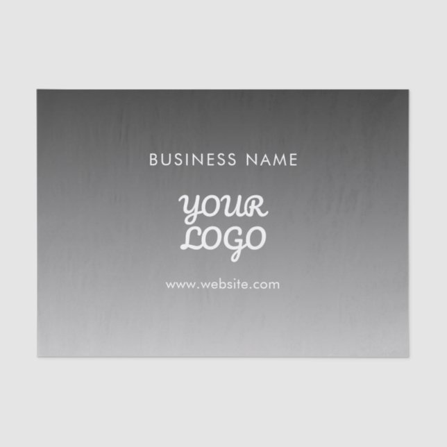 Modernes Werbelogo und Text | Editierbare Farbe Seidenpapier (Vorderseite)