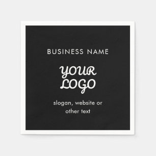 Modernes Werbelogo und Text   Editierbare Farbe Serviette