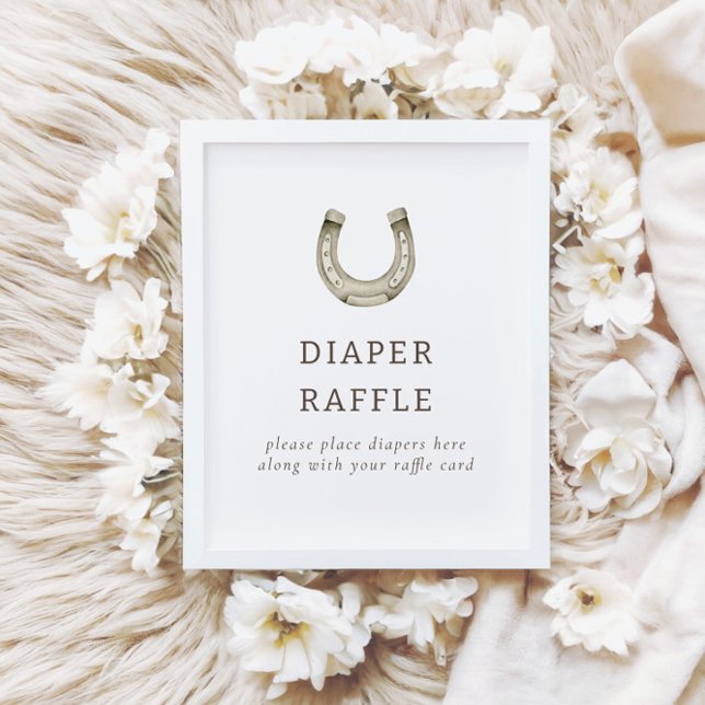 Modernes Western Rodeo Baby Dusche Raffle Zeichen Poster (Von Creator hochgeladen)