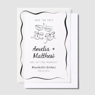 Modernes & Whimsikales Handzeichnen Save the Date
