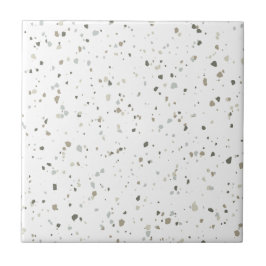 Modernes White Gray Brown Terrazzo Fliese