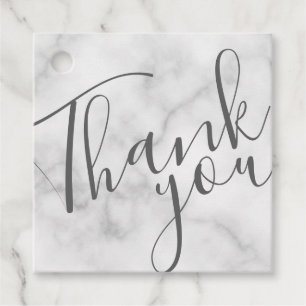 Modernes White Marble Script Unternehmen Danke Tag Geschenkanhänger