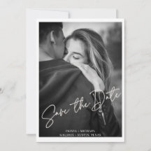 Modernes White Script-Foto für Hochzeiten speicher