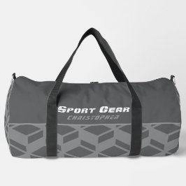 Modernes Wiederholmuster Grau Duffle Bag