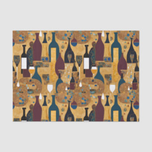 Modernes Wine-Muster Seidenpapier