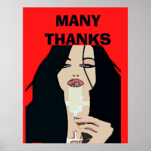 Modernes Wine Poster, vielen Dank Poster