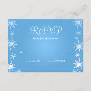 Modernes Winter-Märchenland-Schneeflocke UAWG RSVP Karte