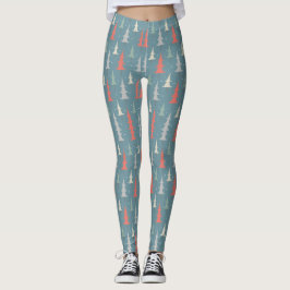 Modernes Winterbaummuster Leggings
