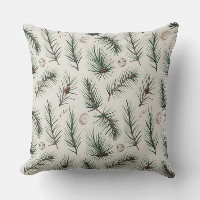 Modernes Winterkissen mit Schneeflocken - neutral Kissen (Vorderseite)