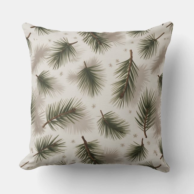 Modernes Winterkissen mit Schneeflocken - neutral Kissen (Vorderseite)