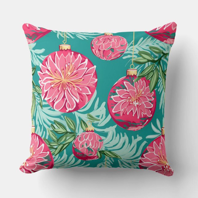 Modernes Winterkissen mit Schneeflocken - neutral Kissen (Vorderseite)