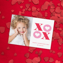 Modernes XOXO Valentinstag-Foto