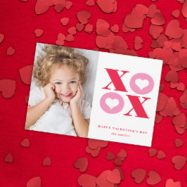Modernes XOXO Valentinstag-Foto Feiertagskarte