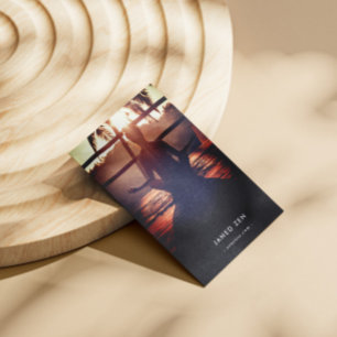 Modernes Yoga Instructor Wellness Monogram Qr Visitenkarte