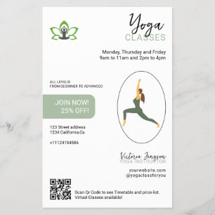 Modernes Yoga-Studio-Flyer Sorgfältig gestaltet Flyer