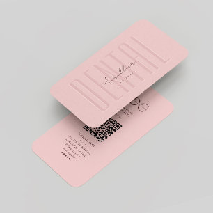 Modernes Zahnhygienisch Berufliches Monogramm Pink Visitenkarte
