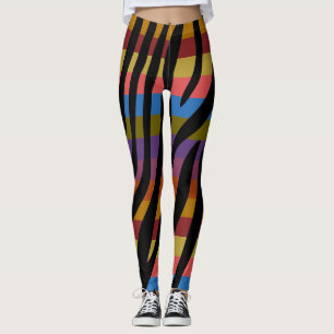Modernes Zebra-Druckmuster #4 Leggings