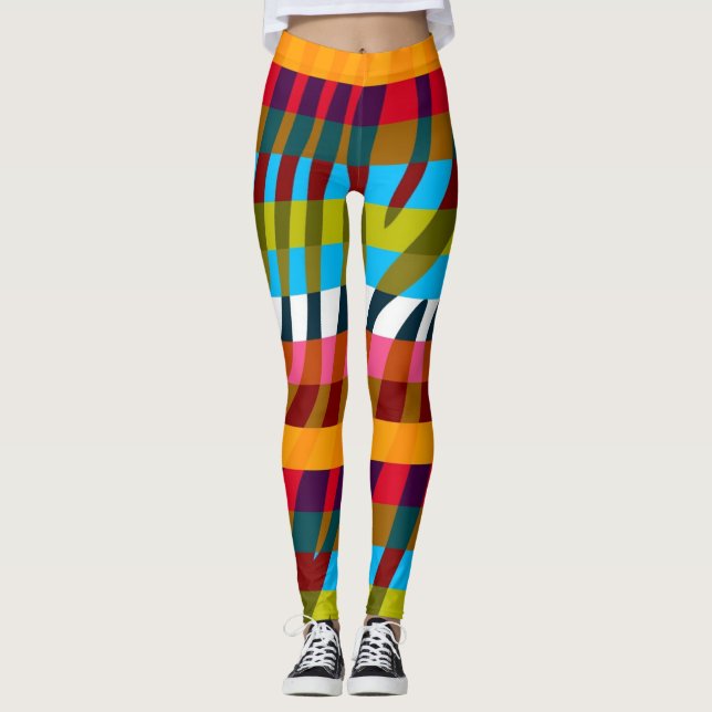 Modernes Zebra-Druckmuster #7 Leggings (Vorderseite)